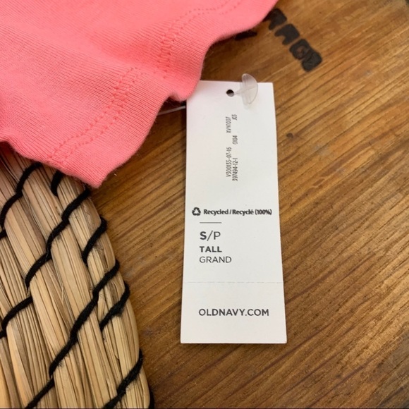 Old Navy | Peachy Pink Fitted Crewneck Pullover Short Sleeve Tee NWT SP Tall - Picture 4 of 5